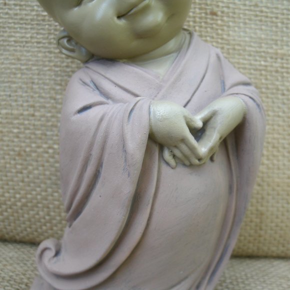 Standing Buddhist Monk Resin Figurine - Picture 11 of 16